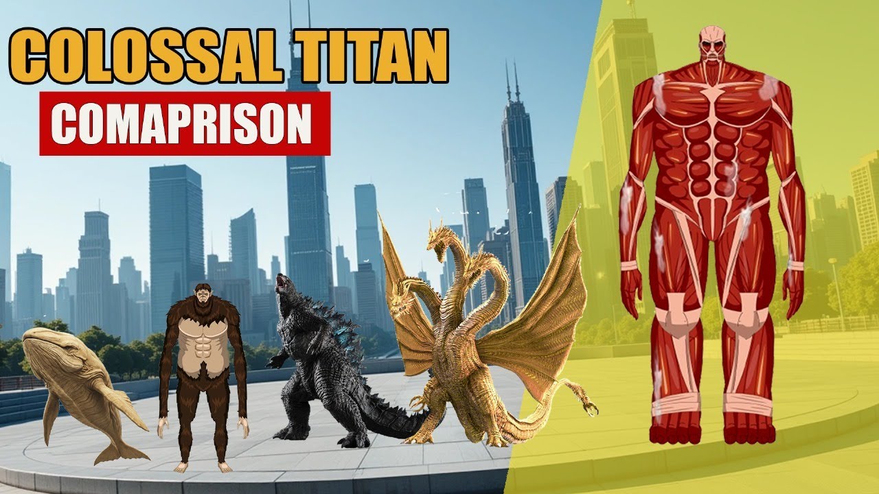 Colossal Titan vs Every Giant Monster | Size Comparison Chart 2025 ...