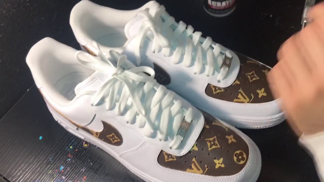 AIR FORCE 1 Louis Vuitton Custom w/ RaleighRestorations Scratch Resistant Sealer!