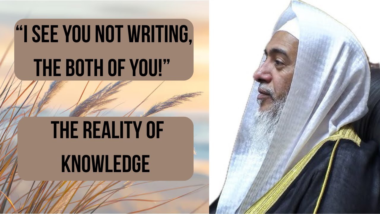 Admonshment of the Sheikh when he saw his students not writing | Sheikh Salih Al-Usaymi