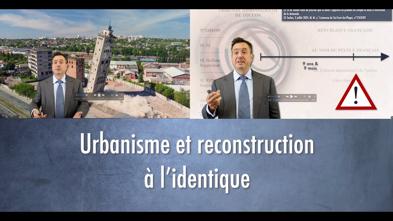 Reconstruction à L'identique Code De L'urbanisme