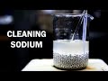 Cleaning old sodium metal