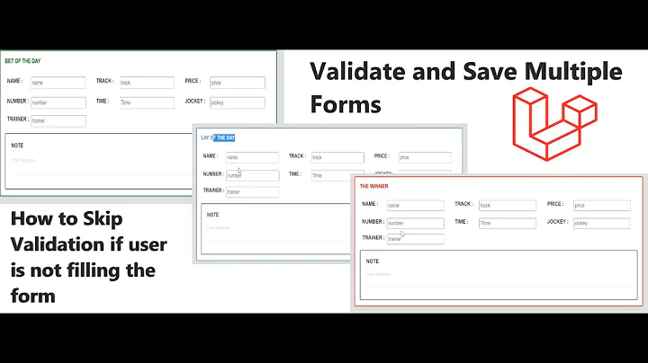 Laravel Tip | Validate and Save Multiple Form in Laravel | How to Validate Multiple Forms in Laravel