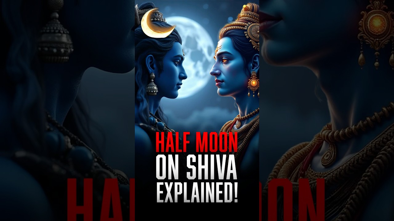 why there is half moon on shiva's head? #watchwithshivam #shorts