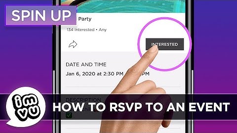 [IMVU Spin Up] How to RSVP for an IMVU Live Event - Tutorial