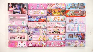 school girls unicorn stationery collection 🦄geometry, hello kitty,pencil box,sharpener,eraser