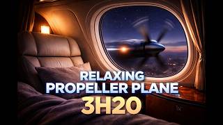 Luxury Propeller Plane — Cozy Night Flight Ambience for Sleep, Focus & Relaxation (3H20) Window Seat Jfk To Lax At 35 000 Feet Night Flight With Real Time Map For Sleep Focus