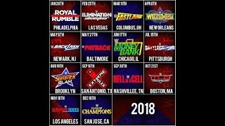All The Upcoming WWE PPV [PAYPER VIEW] 2018 With Location of Event,Date of events Etc.........
