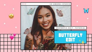 How to make a butterfly edit using a free app? | Aesthetic Edits by Lu Amaral Studio screenshot 1