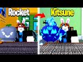 Trading from rocket to kitsune in one blox fruits