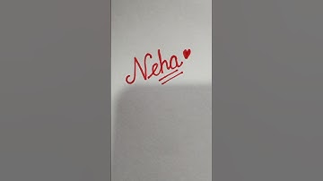 Neha" in Cursive ✍️ | How to Write in Cursive | Signature Style #shorts"comment your name#nameart