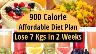 900 Calorie Diet Plan To Lose Weight Fast In Hindi | Affordable Diet Plan - Lose 7 Kgs In 2 Weeks