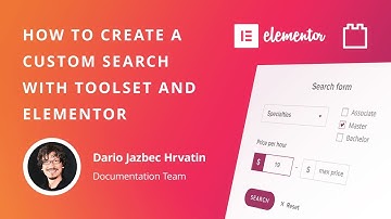 Creating a custom search with Toolset and Elementor