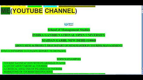 IGNOU MTM 16 PROJECT WORK DETAIL PROCESS OF PROJECT FINISHED..