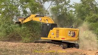 CAT 323GC ลุยงานตีป่า เคลียร์ริ่งเตรียมพื้นที่ให้ทีมสำรวจเข้ามาวางแนวขุดลอกลำห้วย | EP.405