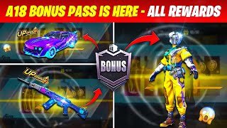 Famous A18 Bonus Pass Is Here | 3D Rewards Bonus Pass | Upgradable Skins | Next Ultimate | PUBGM  Wealth