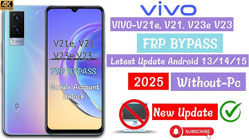 Vivo v21e 5G #frp bypass without PC || New Trick unlock vivo all models frp bypass Android 13/14/15
