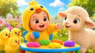 Baby Plays with Play Doh & Cute Pets Make Their Sounds! 🎨🐶🐷 | Learn Colors for Toddlers screenshot 2