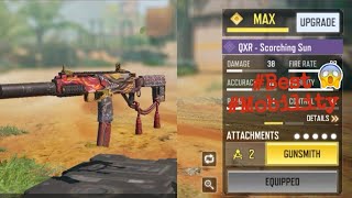 Best QXR for Ranked Match / Best mobility QXR - Scorching Sun Gunsmith / Call of Duty Mobile