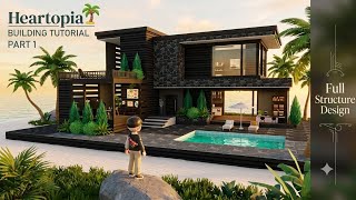 HEARTOPIA |9 PLOT Minimalist Home Design | Tutorial Part 1🏡✨ screenshot 5