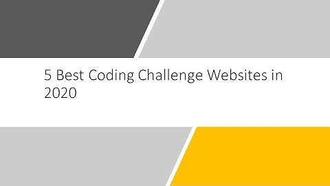 5 Best Coding Challenge Websites in 2020