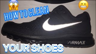 how to clean nike air max shoes