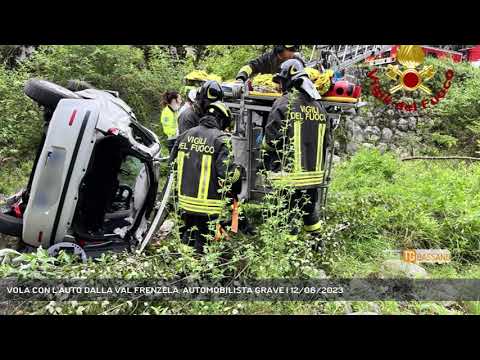 VOLA CON L'AUTO DALLA VAL FRENZELA, AUTOMOBILISTA GRAVE | 12/06/2023
