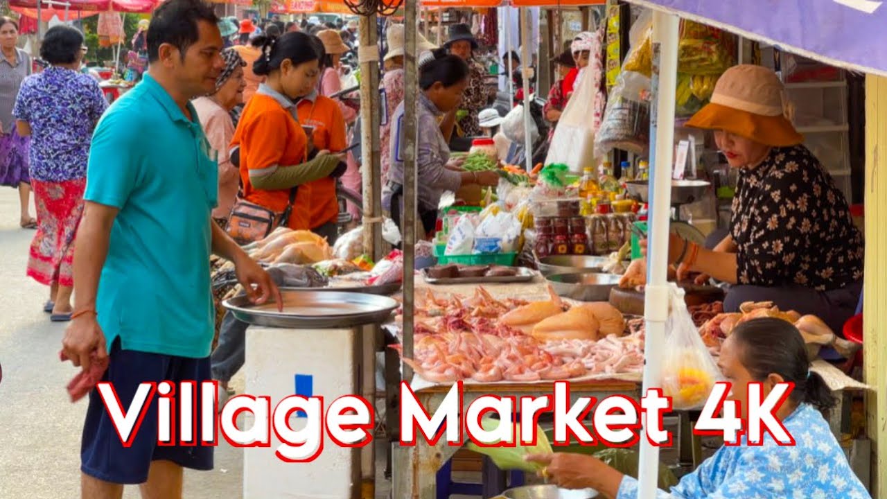 Village Market Phnom Penh 4K | Walk Tour Cambodia 2026