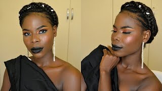 Fall Makeup Tutorial For Black Women | DARK LIPSTICK | Vivian Beauty and Style