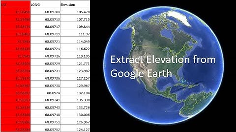 How to get the elevation of a set of points from google earth