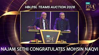 Najam Sethi Congratulates Mohsin Naqvi Psl Auction