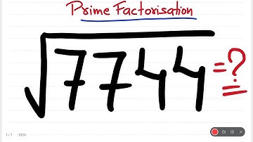 Square Root of 7744 | Prime Factorisation Method