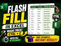 Flash Fill in Excel 🤯 | Ctrl + E Magic Trick (Split &amp; Combine Data)