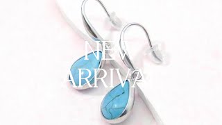 Teardrop Blue Copper Turquoise Earrings │ Bohemian Style