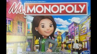 HASBRO Miss Ms Monopoly Board Game English & French New Sealed 