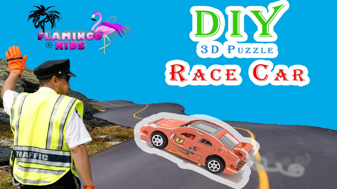 UNBOXING and Assemble a 3D Racing Car Puzzle | 3D PUZZLE - YouTube