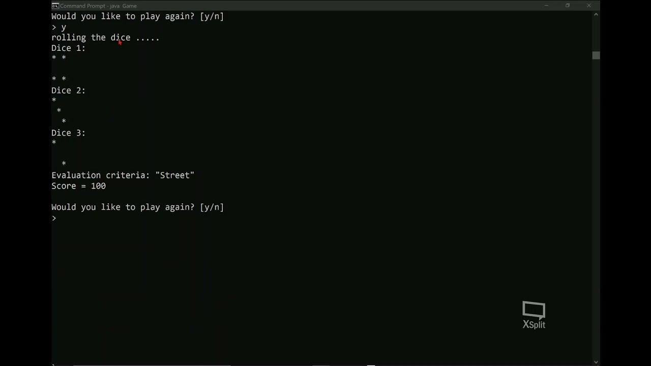 simple Dice game java YouTube