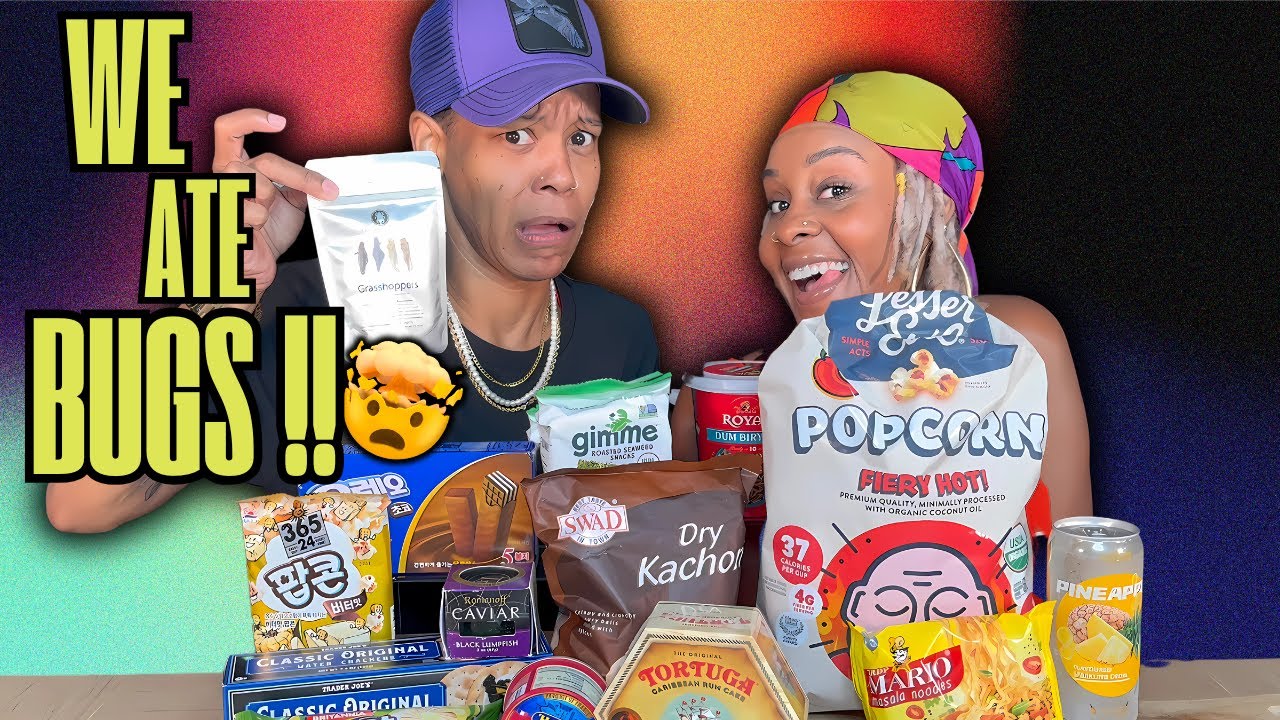 We Tried Chocolate Covered GRASSHOPPERS + Snacks From Around the World (So You Don’t Have To) 🦗🍫