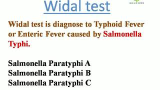 اختبار التيفويد (widal test)