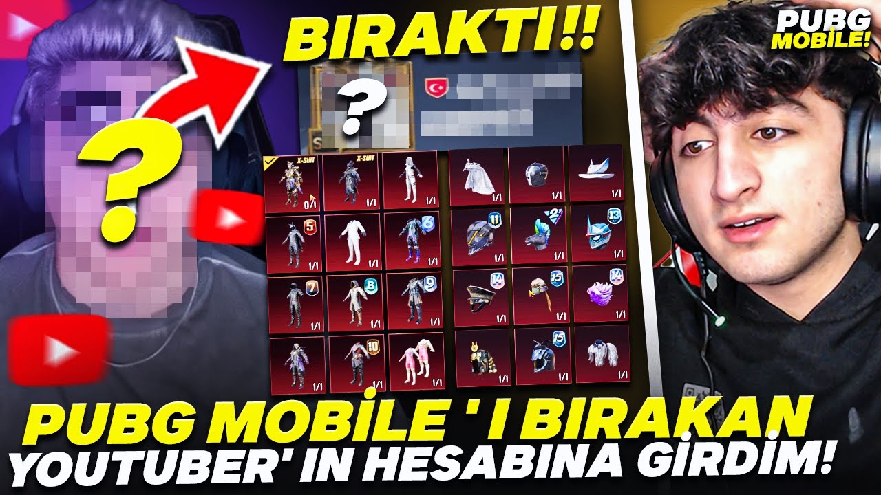 PUBG MOBİLE ' I BIRAKAN YOUTUBER' IN HESABINA GİRDİM!