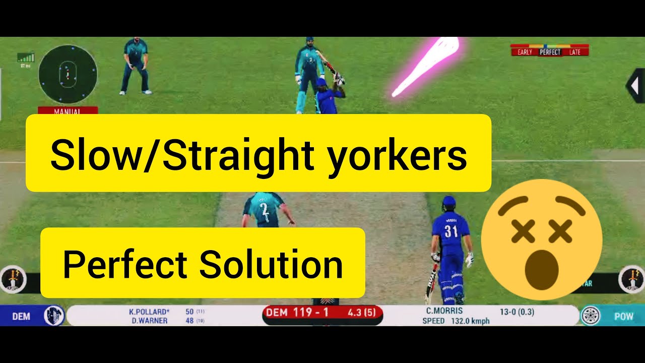 how to play slow/straight yorkers in Real cricket 20 | Rc20 batting ...