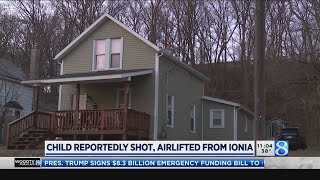 Child reportedly shot, airlifted from Ionia