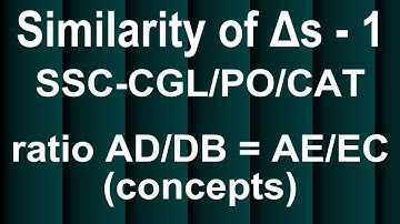 SIMILARITY of TRIANGLES(Geometry) Part 1 Shortcut tricks, methods for SSC CGL, CAT, Bank PO