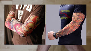Распаковка, обзор, Временная татуировка, рукав, нейлон, Fake temporary tattoo. Aliexpress