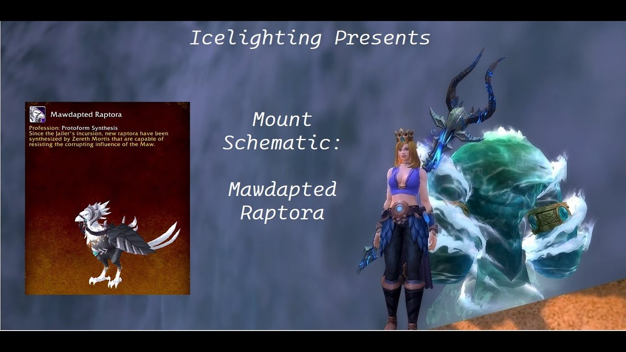 Mount Schematic Mawdapted Raptora wow - Endless Sands - Mawsworn Hulk - Zereth Mortis - Shadowlands