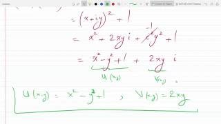 Writing a complex function (z+i)(z-i) into its real and imaginary parts ex 31516