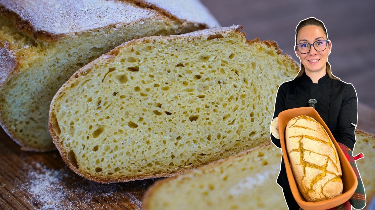 Лесен домашен хляб с царевично и бяло брашно – става невероятен