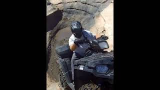 ATV RIDER IN AN OUT OF THE GRAVY BOWL, MOAB UTAH  #atvfun #automobile #atvfail #offroadatv