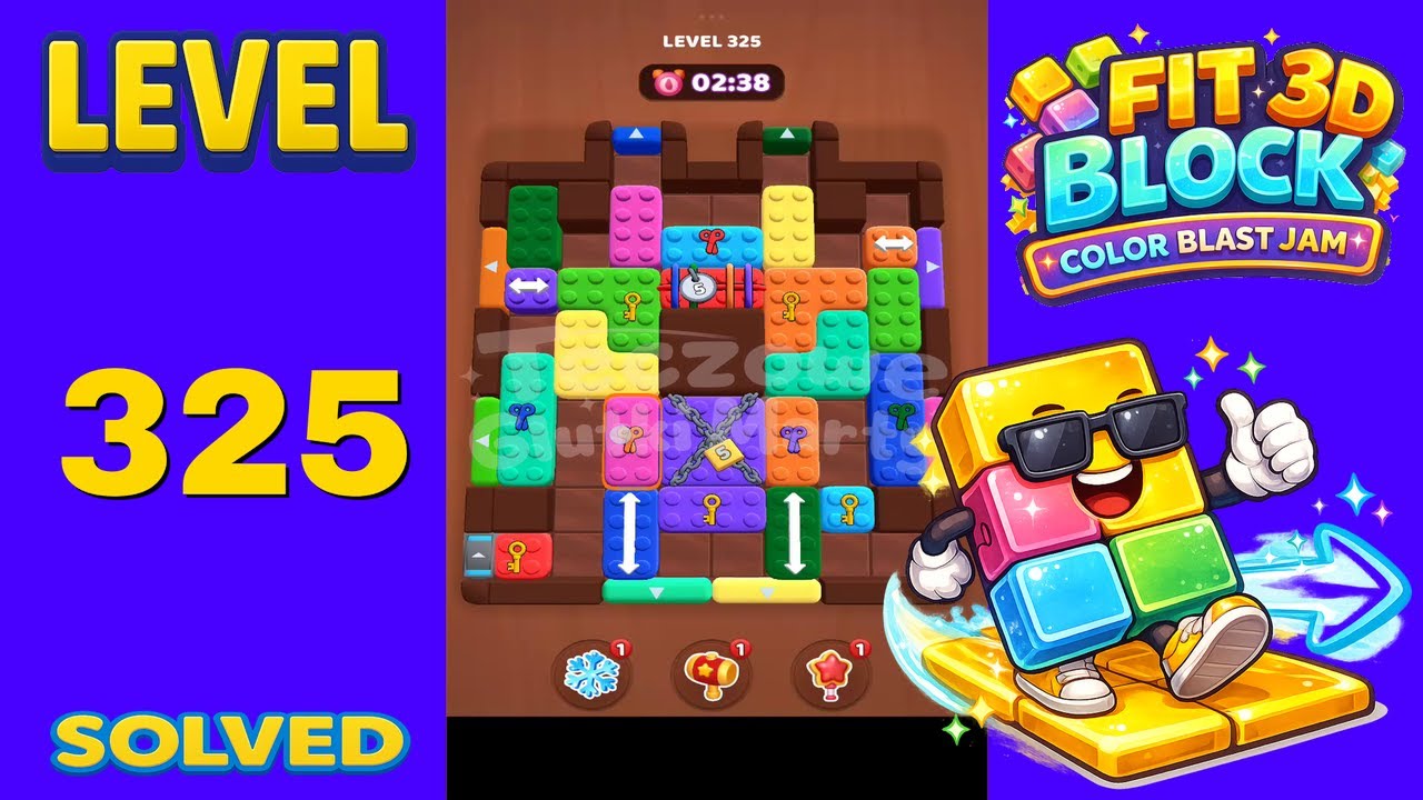 Fit Block 3D – Level 325 | Walkthrough Fast & Clean Solution
