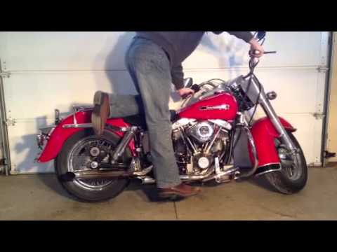 Cold Kick Start '80 Harley Davidson Shovelhead FLHS - YouTube