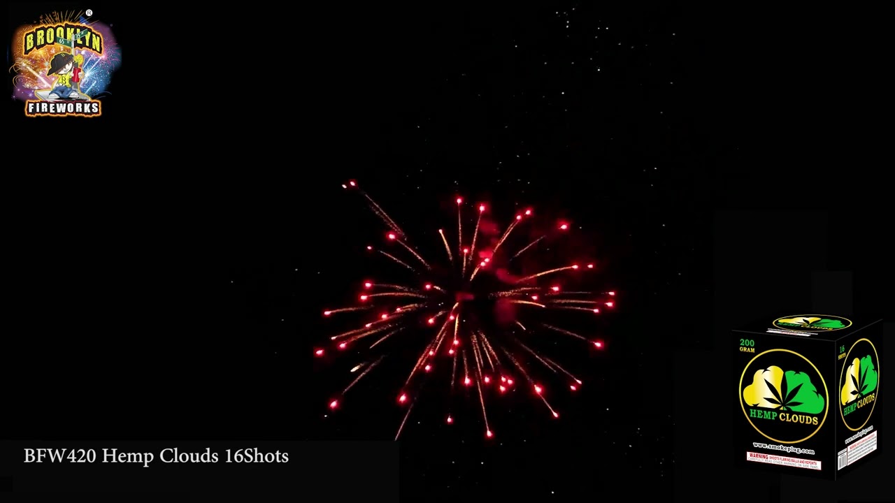 HEMP CLOUDS Firework 200g Cake by Brooklyn Fireworks